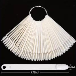   50 db-os bemutató műkörmök, körömminták, gél körömlak paletta színek bemutatásához, manikűr gyakorló eszközök