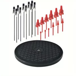   360°-ban elforgatható festőállvány 22 kapcsos festékszóró pisztolytartóhoz - Nagy teherbírású, kerek forgó tartókonzol modellkészítéshez