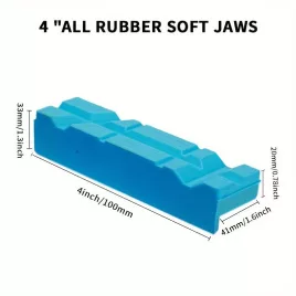   satupofa mágneses tapadókoronggal, teljes gumi puha pofákkal a munkadarab pofák védelmére