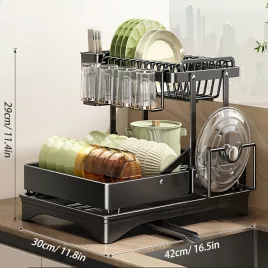   Tágas 2 szintes edénytartó 360°-ban forgatható kifolyóval