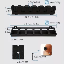   Függőleges/vízszintes Horgászbottartó, Falra Szerelhető Horgászbottartó