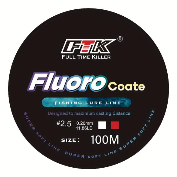 1db FTK 100m Fluorocarbon Bevonatú Nylon Monofil Horgászzsinór