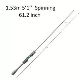   Ultrakönnyű Crappie Panfish Bot Kúpos Nyéllel, Carbon Fishing UL Dobóbottal