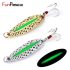 FUNPESCA Luminous Spinner Spoon Horgászcsali – Éjszakai tackle flitteres csali tollas háromszögű horoggal