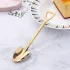 Arany Színű Ásó Alakú Kanál (4 db) – Egyedi Desszertkanál Szett