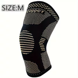   Rézbe átitatott kompressziós térdvédő, térdtámasz M méret (28 cm hosszú, felsőrész 16.5 cm, lábméret 36–42 cm)
