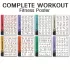 8 db fitnesz plakát készlet, nyújtás, súlyzós edzés, kettlebell jóga, 20 × 25 cm, keret nélküli