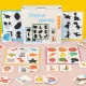 Fa puzzle kockák fejlesztő árnyékkövető játékhoz