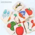 Fa puzzle kockák fejlesztő árnyékkövető játékhoz