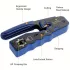 50 db Erős RJ45 krimpelő szett kábelteszterrel, vágóval - Cat5e/Cat5/Cat6 Ethernethez