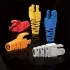 100 db RJ45 Ethernet kábel feszültségmentesítő csizma, PVC, színkódolt, vegyes szín 100 db, vegyes szín