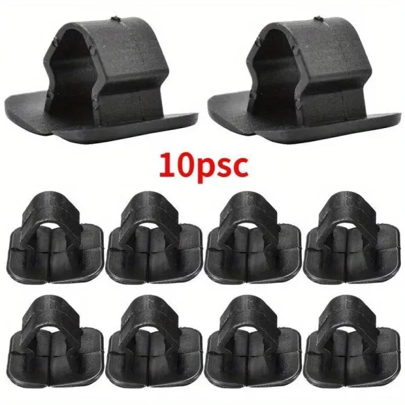 10 db autó motorháztető szigetelés rögzítő csipesz szegecs VW, SEAT, Skoda modellekhez, PVC Fekete, 10 db