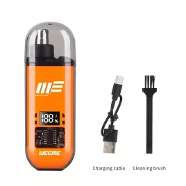   WEEME férfi USB-ről működő fül- és orrszőrnyíró LCD kijelzővel, újratölthető akkumulátorral Narancs