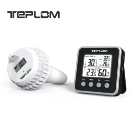   TEPLOM 5113 vezeték nélküli digitális lebegő medencehőmérő, IPX68, fekete