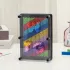 3D Pin Art játék, fekete - Közepes (12,5 × 17,8 cm)