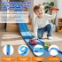 Rugalmas versenypálya játék, 4,9 m-es feltekerhető rámpapálya, kompatibilis 1:64 modellekkel Kék