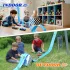 Rugalmas versenypálya játék, 4,9 m-es feltekerhető rámpapálya, kompatibilis 1:64 modellekkel Kék