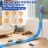 Rugalmas versenypálya játék, 4,9 m-es feltekerhető rámpapálya, kompatibilis 1:64 modellekkel Piros