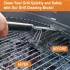 LMETJMA biztonságos grillkefe és kaparó deluxe nyéllel, 45,7 cm-es grilltisztító kefe, JT61 Alapváltozat