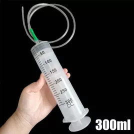   300 ml fecskendős olajpumpa 1 m tömlővel, kisállat etetéshez / méréshez / hidroponikához 300 ml (űrtartalom: 300 ml)