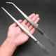 Hosszú csipeszkészlet egyenes és hajlított hegyekkel, 304 rozsdamentes acélból, 20 cm hosszú