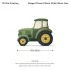 Zöld farmtraktor alakú tömött díspárna, retro rajzfilmes mintával, 2D lapos nyomattal, 40 cm - Többszínű, 40 cm