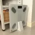 Fehér tárolóállvány elektronikus testsúly- és testzsírmérleghez, mérleg nélkül