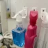 4 darabos falra szerelhető permetezősüveg-tartó, helytakarékos rendszerező Fehér, 4 db