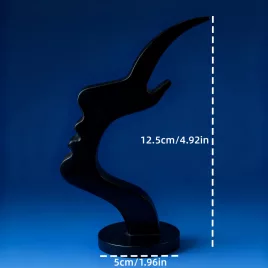   Oldalprofil alakú, ívelt szemüvegtartó íróasztalra vagy éjjeliszekrényre Fekete