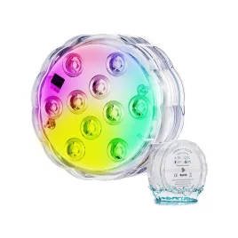   Medencefény víz alatti lámpák 10 led távirányító rgb ip68 vízálló medencéhez