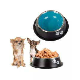 Fém csúszásmentes kutya tál 400ml