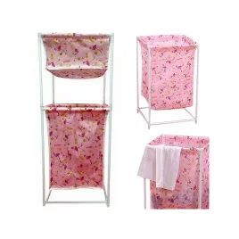   Két polcos ruhás kosár - praktikus tárolás, ruhák szortírozása, mosás előkészítése.