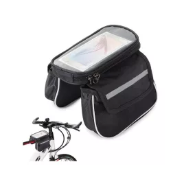   Kerékpártáska vázra, telefon tokkal - Praktikus és stílusos kiegészítő minden biciklisnek.