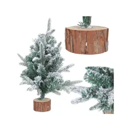   Műfenyő hóval díszítve kicsi 50cm íróasztal dekoráció