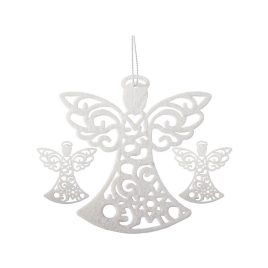   Karácsonyfa angyal díszek 3db csillogó gömbök - Karácsonyi dekoráció - Ünnepi díszek - Karácsonyi angyalok