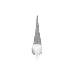   Egy szürke álló manófigura - karácsonyi dekoráció, manó dekor, kerti manó, beltéri manó, karácsonyi manófigura