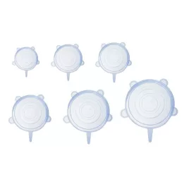   Szilikon fedőkészlet - 6 darabos, ételtakaró, élelmiszerfedő, higiénikus, környezetbarát, újrahasznosítható