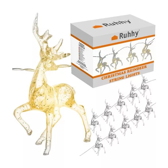 Karácsonyi fényfüzér – rénszarvas Ruhhy 24955