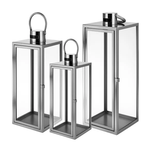 Ruhhy ezüst lámpások 38/49/63 cm, 3 db-os készlet