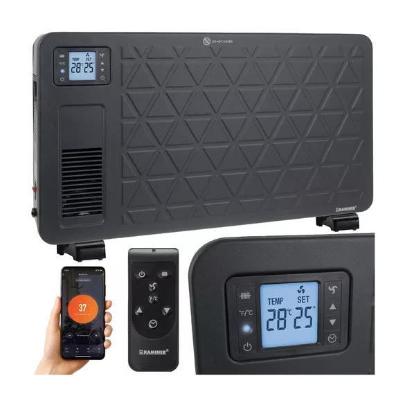 Kaminer elektromos hősugárzó, fekete - Ziflo 26403
