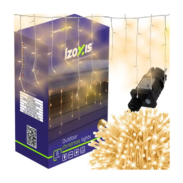 Izoxis kültéri fényfüzér 300LED 15m meleg fehér 26710