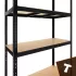 Iso Trade fekete tárolóállvány 222x100x45 Bigstreen