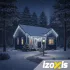 Izoxis kültéri fényfüzér 300LED 15m hidegfehér 26711