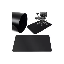   Védő székmata 90x130cm RUHHY - fekete, irodai székmata, padlóvédő, irodai kiegészítő, PVC szőnyegvédelem, székvédő.