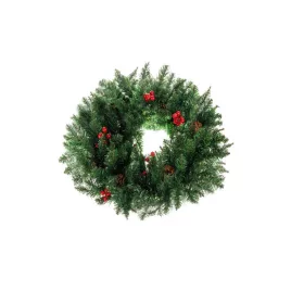   Karácsonyi díszajtókoszorú díszítő ornamentális 60cm vastag XXL