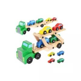 Fa teherautó - vontató teherautó + autó készlet 22698