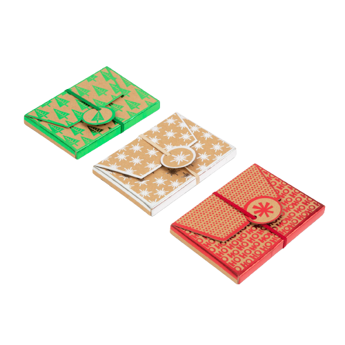 Karácsonyi üdvözlőkártya boríték (3 darabos csomag)