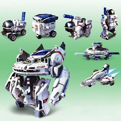 7 az 1-ben napelemes űr robot játék készlet