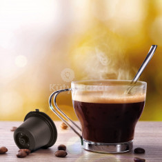 Újratölthető műanyag kávékapszula (Nespresso gépekbe - 5 darabos)