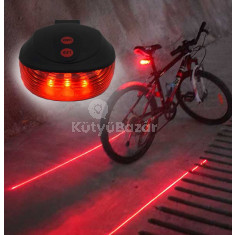 Kerékpár lámpa, bicikli lámpa, lézeres hátsó lámpa